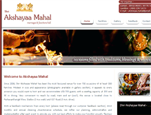 Tablet Screenshot of akshayaamahal.com